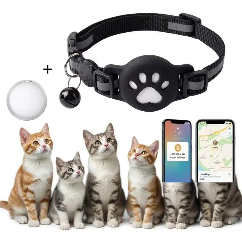 Pet(Cats and dogs)Locator Set GPS Tracker Collar Set, Pet Additions, Compatible with Apple Find My