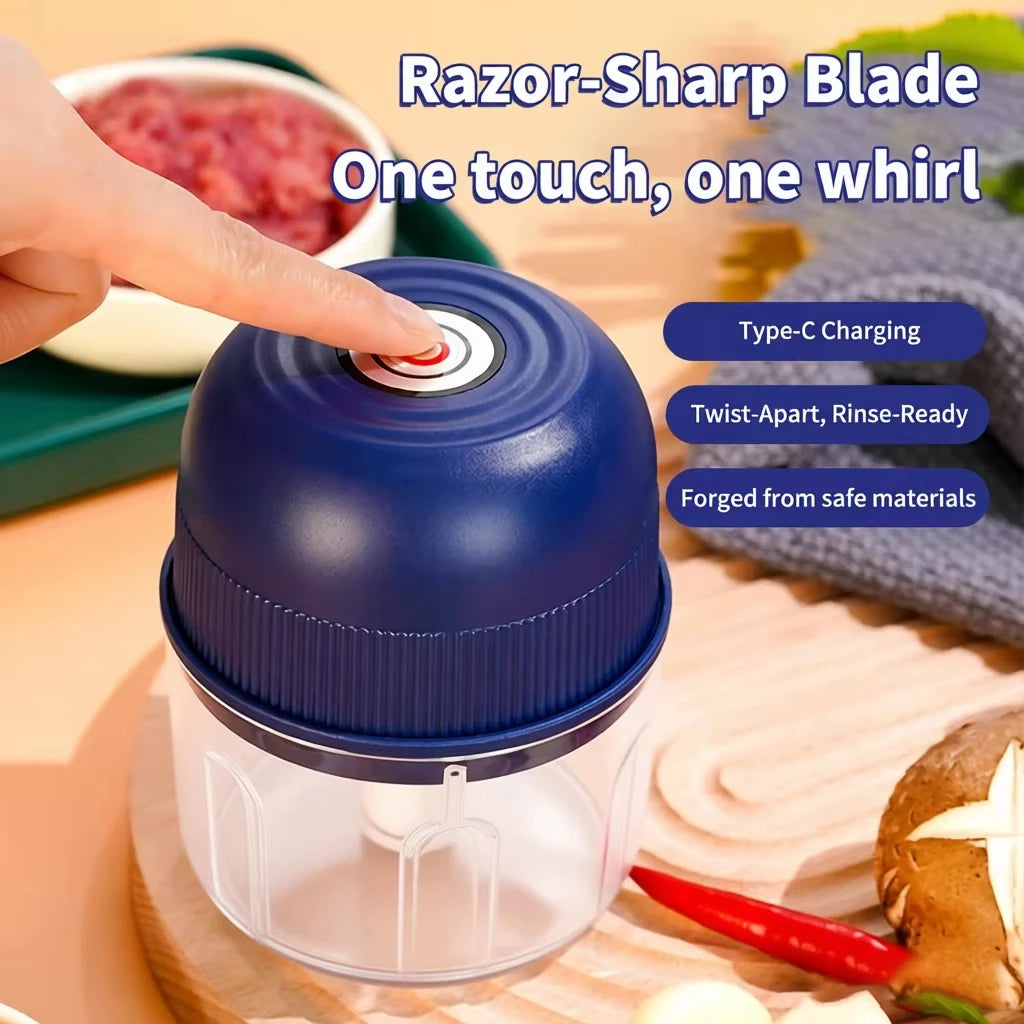 Electric Garlic Masher, Meat Grinder, 260ML Rechargeable Onion, Vegetable, Chili Grinder, Kitchen Blender