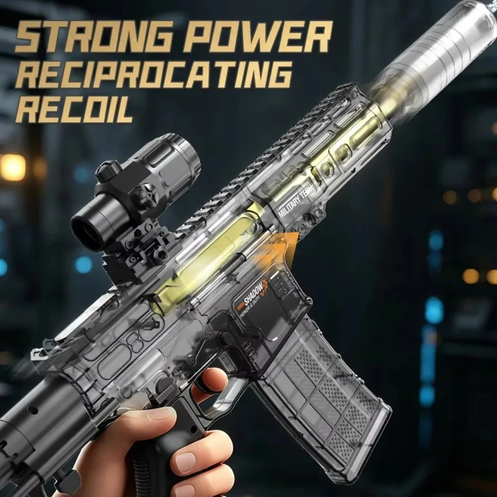 Powerful Electric Water Gun Toy Capacity High Speed Long Range Continuous Shooting SLR Model Summer Outdoor Toys