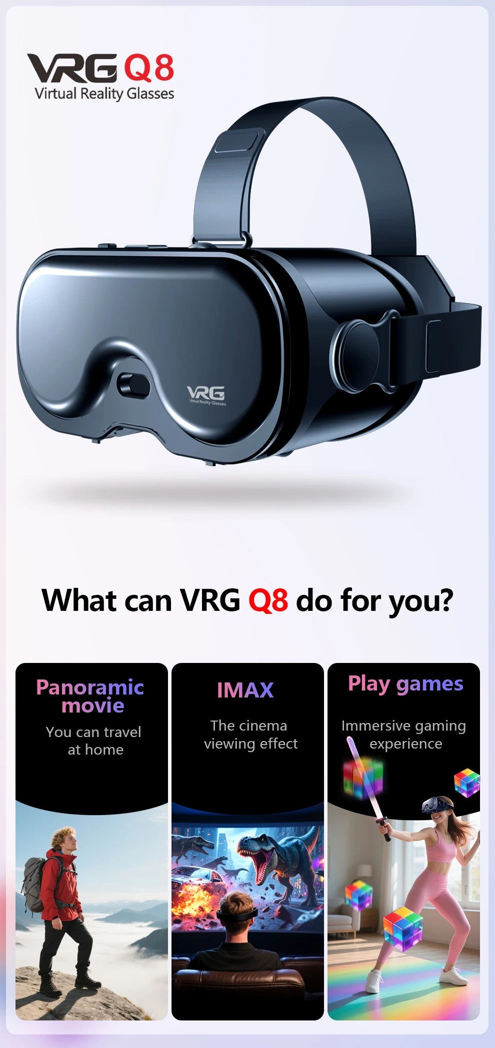 Cell Phone Virtual Reality 3D VR Glasses Helmet Headset Devices Lenses Goggle Smart Smartphone Mobile Realidade Game Viewer Viar