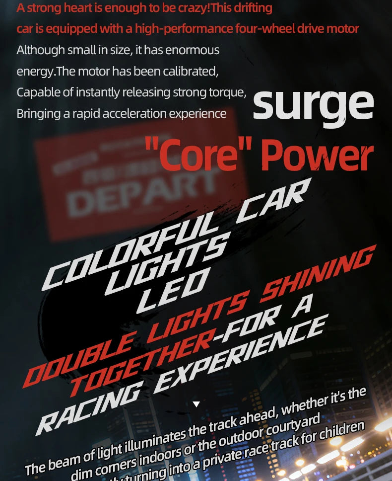 4WD Remote Control Drift Car Full Size 1:24 Mini Remote Control Racing Car Model 2.4G Radio High Speed 4X4 RC Car Vehicle Toy