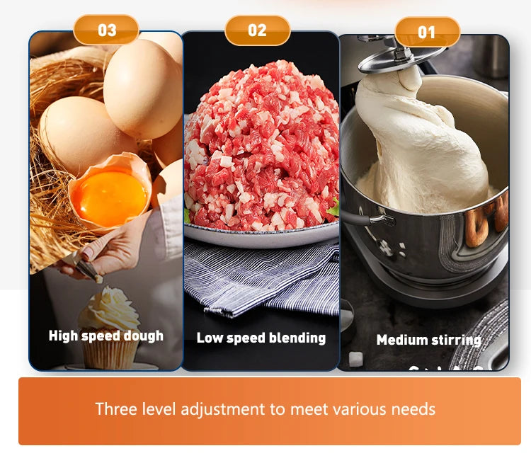 Airo Duty 10 Litre 10kg Stand Food Cake Stirring Electric Planetary 3-Speed Low Noise Kitchen Bread Flour Dough Mixer for Pizza
