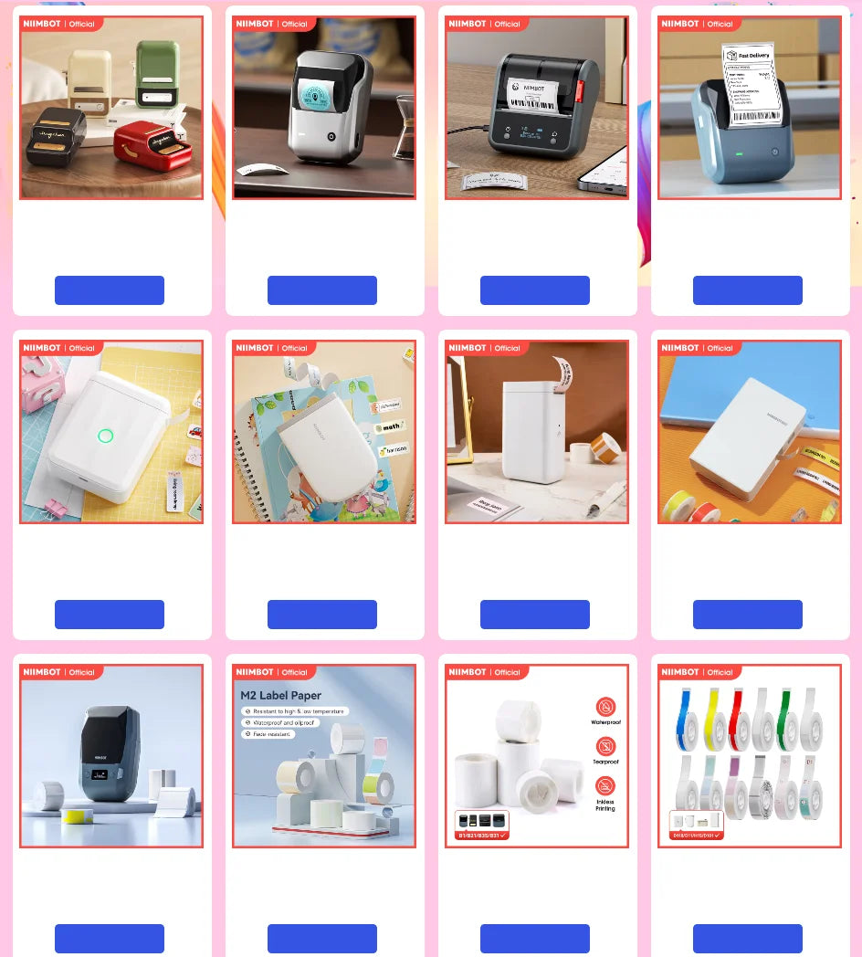 NIIMBOT N1/B18 Mini Portable Label Printer Thermal Transfer Pocket Label Maker With Long Life Ribbon And PET Stickers Gift