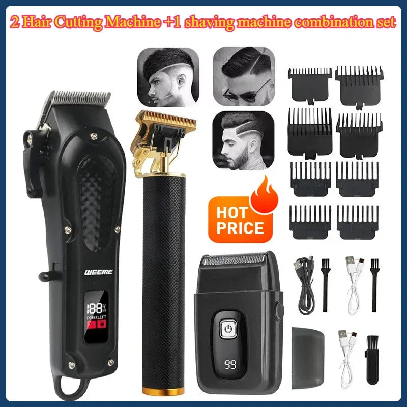 2026 Hair Cutting Machine Electric Vintage Hair Clipper Cordless Shaver Barber USB Fast Charging Hair Trimmer For Hairdresse