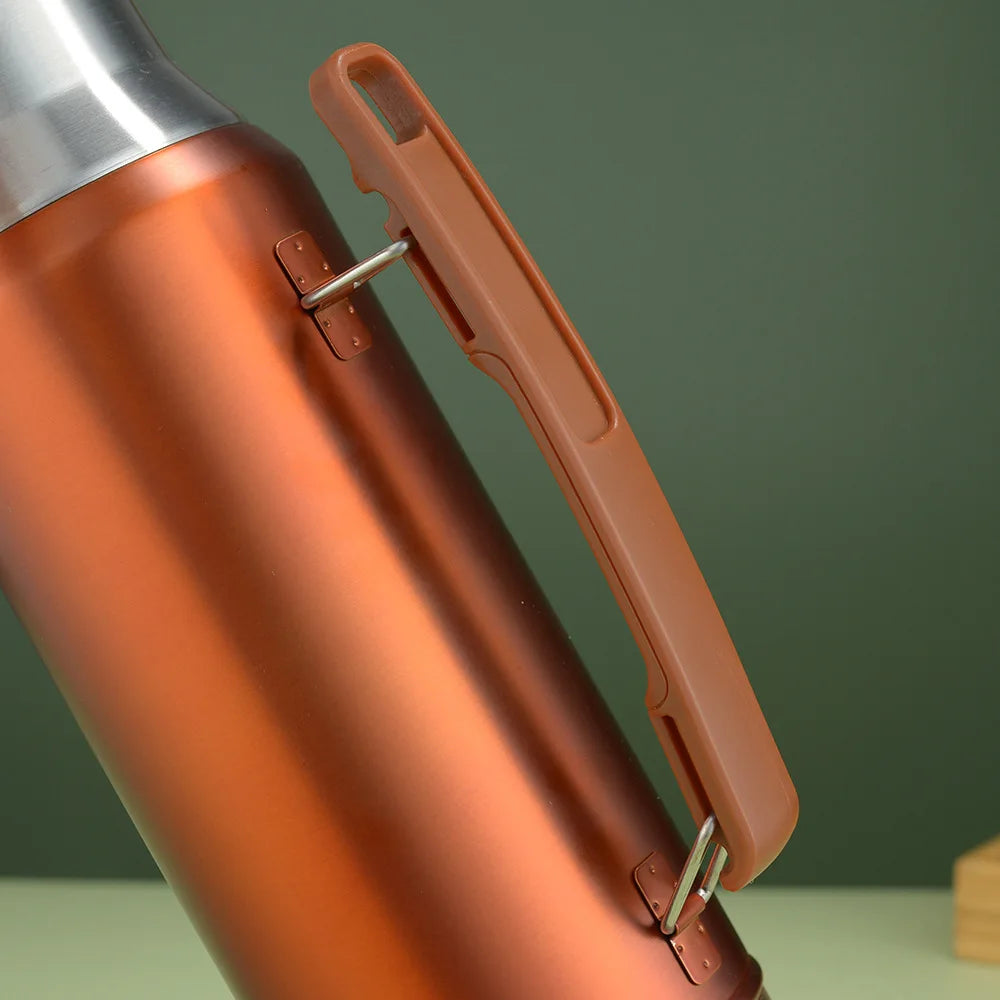 1300ml Portable 304 Stainless Steel with Handle Sports Jug Thermos Jug Large Capacity South American Matai Jug Friend Gift