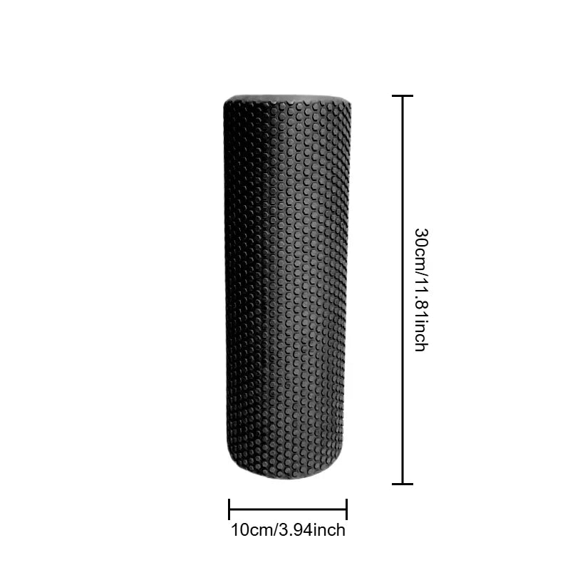 Hexagonal Yoga Roller: EVA Foam Cylinder (Diameter 9.5cm, Length 29.7cm) for Pilates and Home Workouts