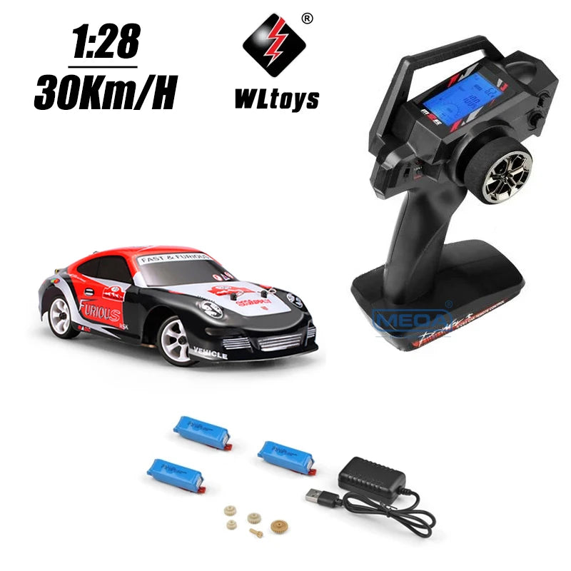 30KM/H RC Wltoys 1:28 RTR RC Car 2.4G 4WD 4 Channels Drift Car Racing Car K969/K989 For Selection Remote Control Car