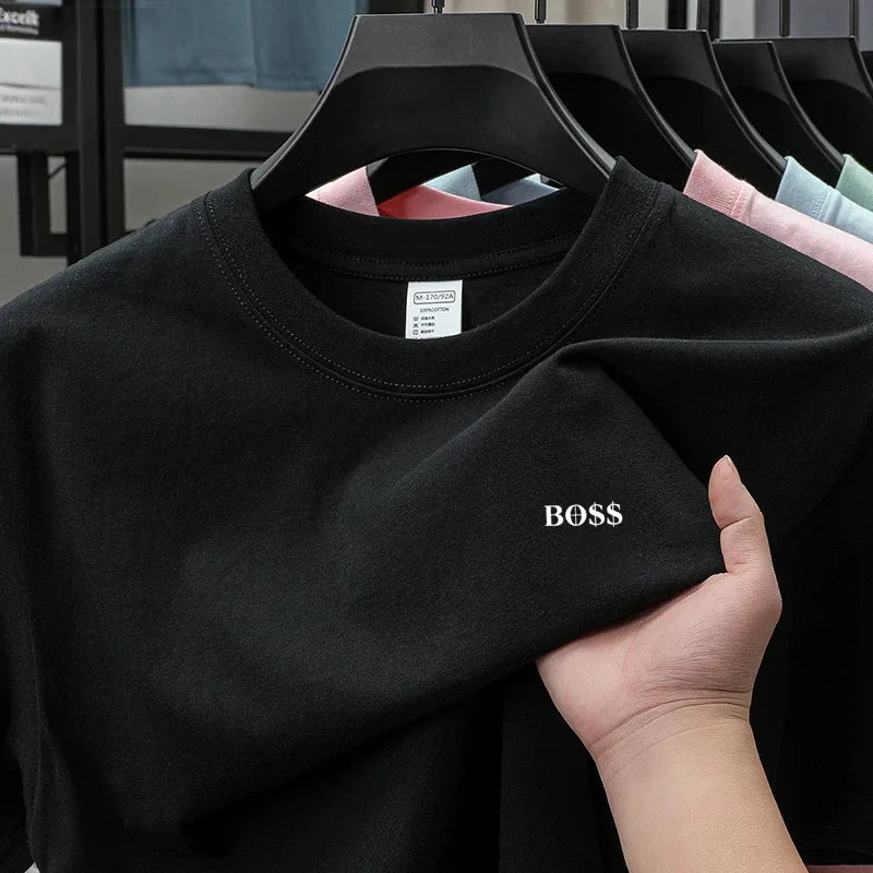 High end brand round neck short sleeved T-shirt print letters men's 2026 summer new  casual breathable T-shirt