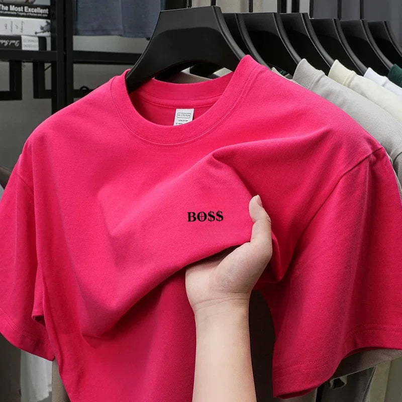 High end brand round neck short sleeved T-shirt print letters men's 2026 summer new  casual breathable T-shirt