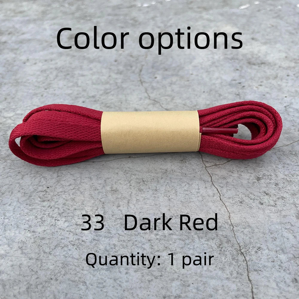 HIBERNI Flat Shoelaces for Sneakers/Adidas/Nike - 120cm/140cm Red/Orange/Hot Pink | Soft & Vibrant Laces for AF1 Shoes 1Pair