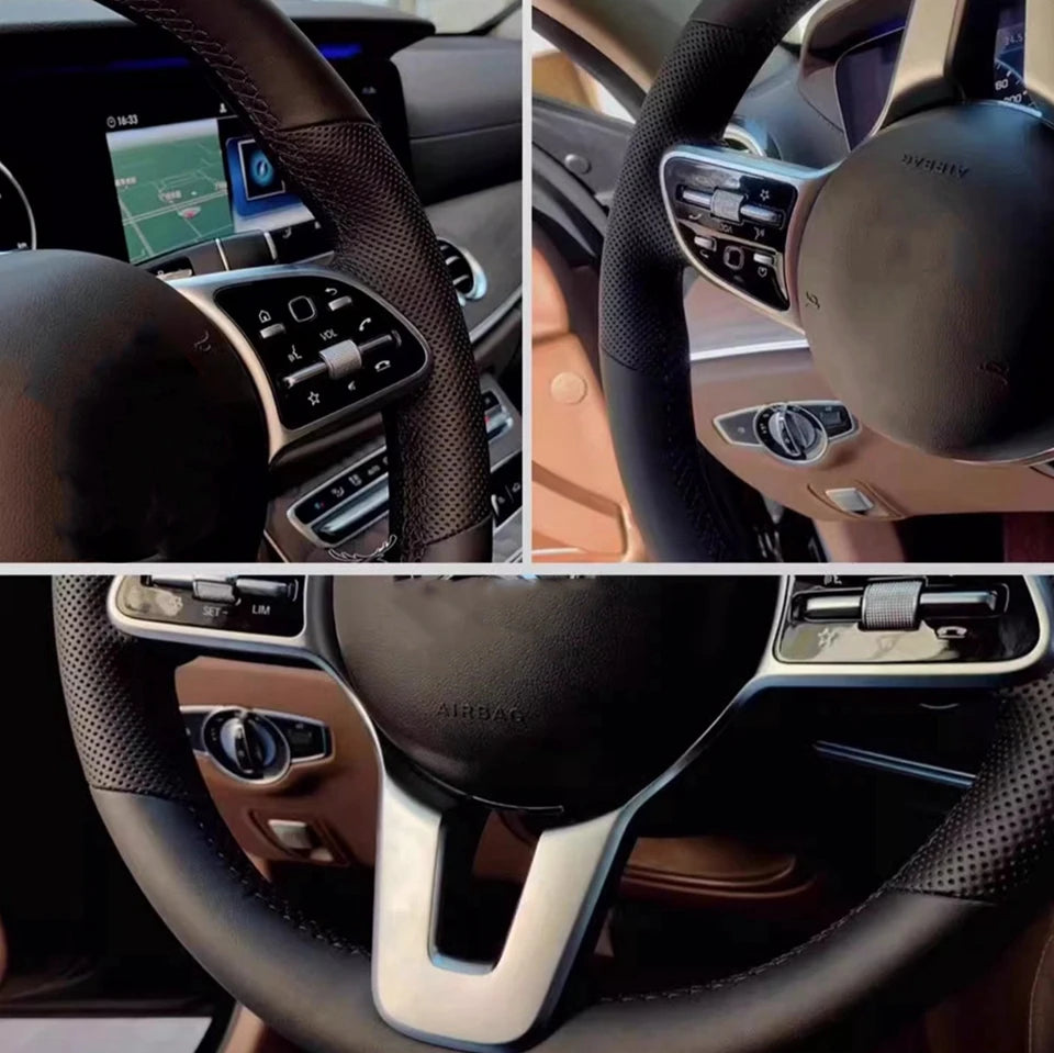 Customized Car Steering Wheel Cover Leather For Volkswagen VW Golf 4 Passat B5 1996-2003 Seat Leon 1999-2004 Polo 1999-2000