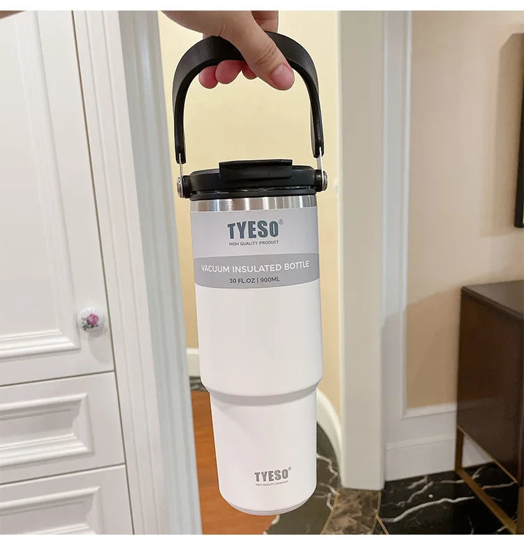 TYESO Large Capacity Stainless Steel Thermo Bottle Car Coffee Cup Keep Cold and Heat Thermal Mug Sport Water Bottle Vacuum Flask