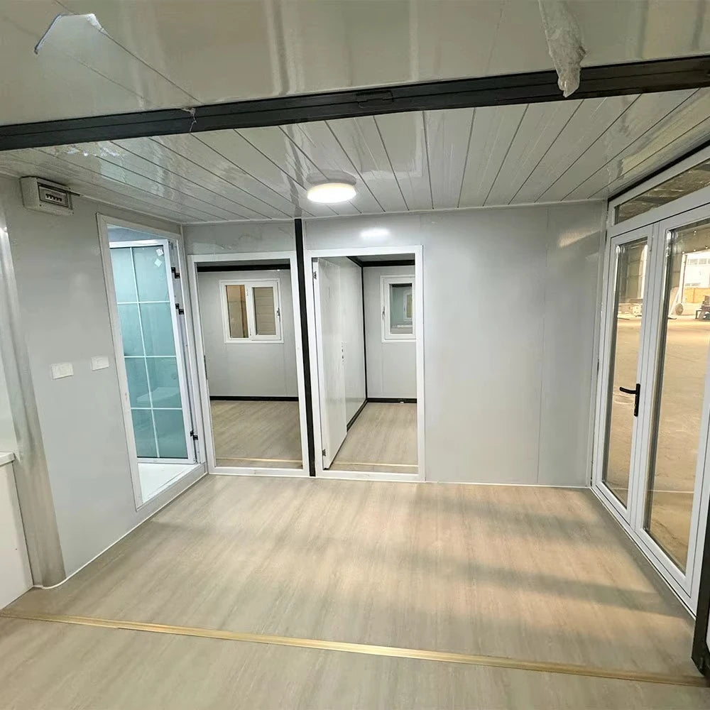 20FT 40FT Expandable Prefab Villa, Movable Modern Container House with 2/3/4/5 Bedrooms, Ready to Use Portable Modular Home