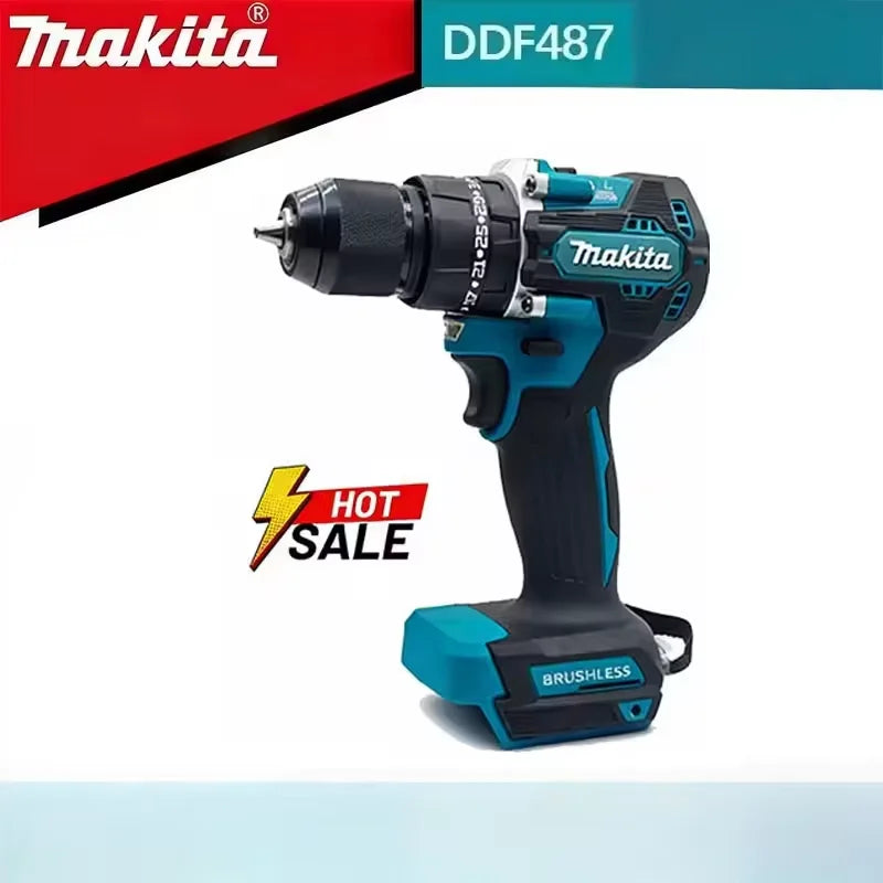 Makita 18V LXT® Lithium-Ion DDF487 13mm Compact Brushless Cordless 1/2" Hammer Driver-Drill High Torque Electric Screwdriver