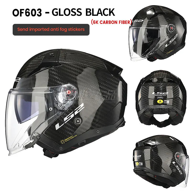 Casco Moto Retro Cara Abierta LS2 | Estilo Vintage - Jet para Scooter y Moto