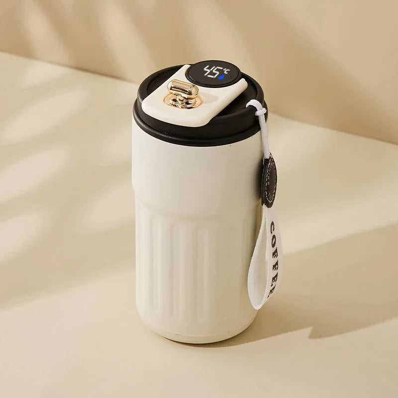 450ml Thermos Bottle Smart Display Temperature 316 Stainless Steel Vacuum Cup Office Coffee Cup Business Portable Thermal Mug