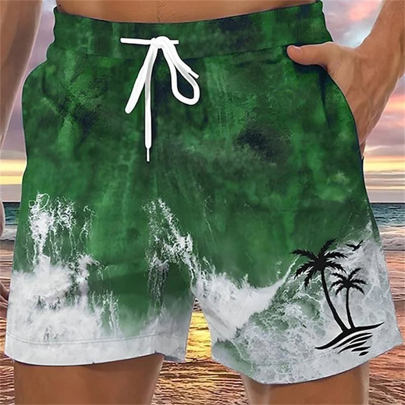 Coconut Tree 3D Print Sports Quick-Dry Breathable Men Kid Outdoor Street Casual Vacation Comfort Parent-child Short Beach Pants