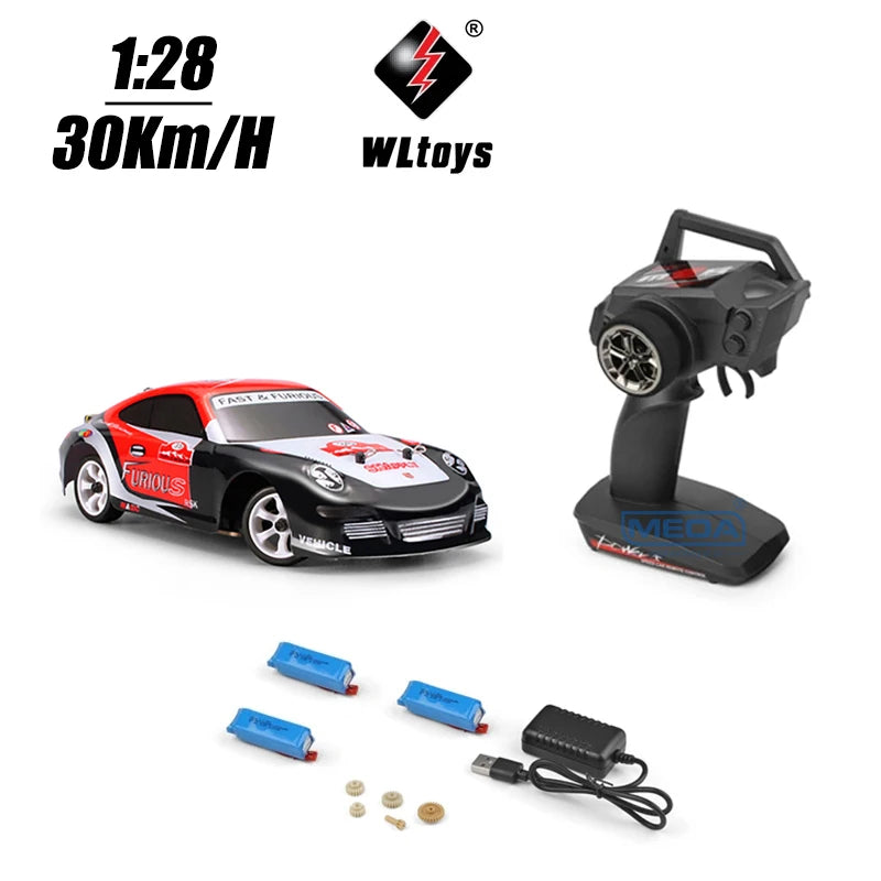 30KM/H RC Wltoys 1:28 RTR RC Car 2.4G 4WD 4 Channels Drift Car Racing Car K969/K989 For Selection Remote Control Car