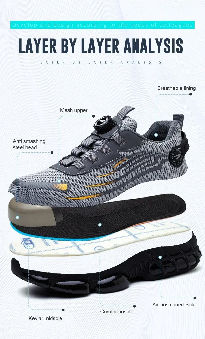 Botas de Seguridad Hombre - Puntera Reforzada Antideslizante