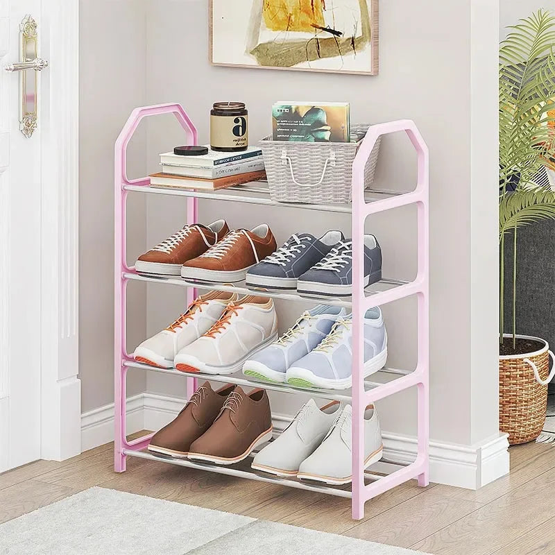 4 Floor Creative Shoe Rack Assembly Storage Cabinet Door Entryway Organizer for Shoes and Home Items