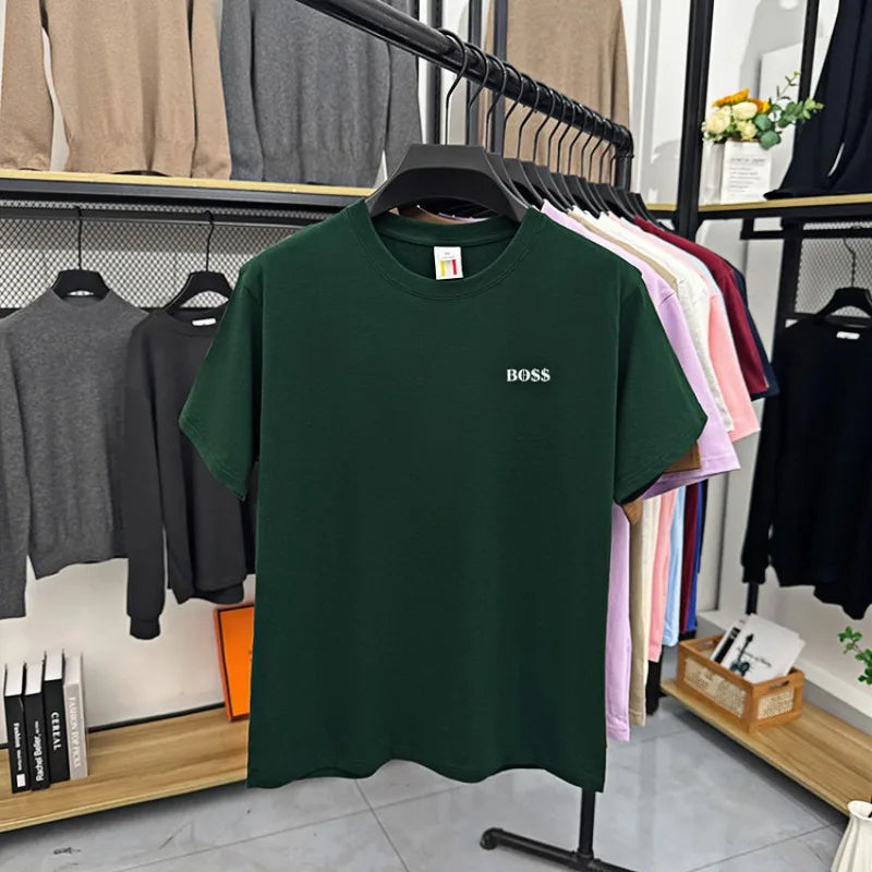 High end brand round neck short sleeved T-shirt print letters men's 2026 summer new  casual breathable T-shirt