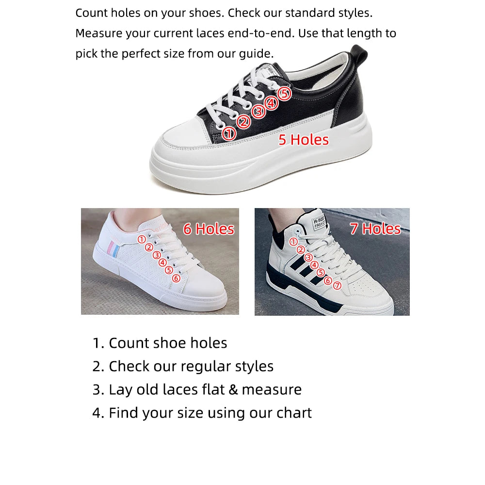 HIBERNI Replacement Shoelaces for Adidas/Nike Sneakers 100-160cm Black/Gray | Durable Flat Laces for Men Women 1pair
