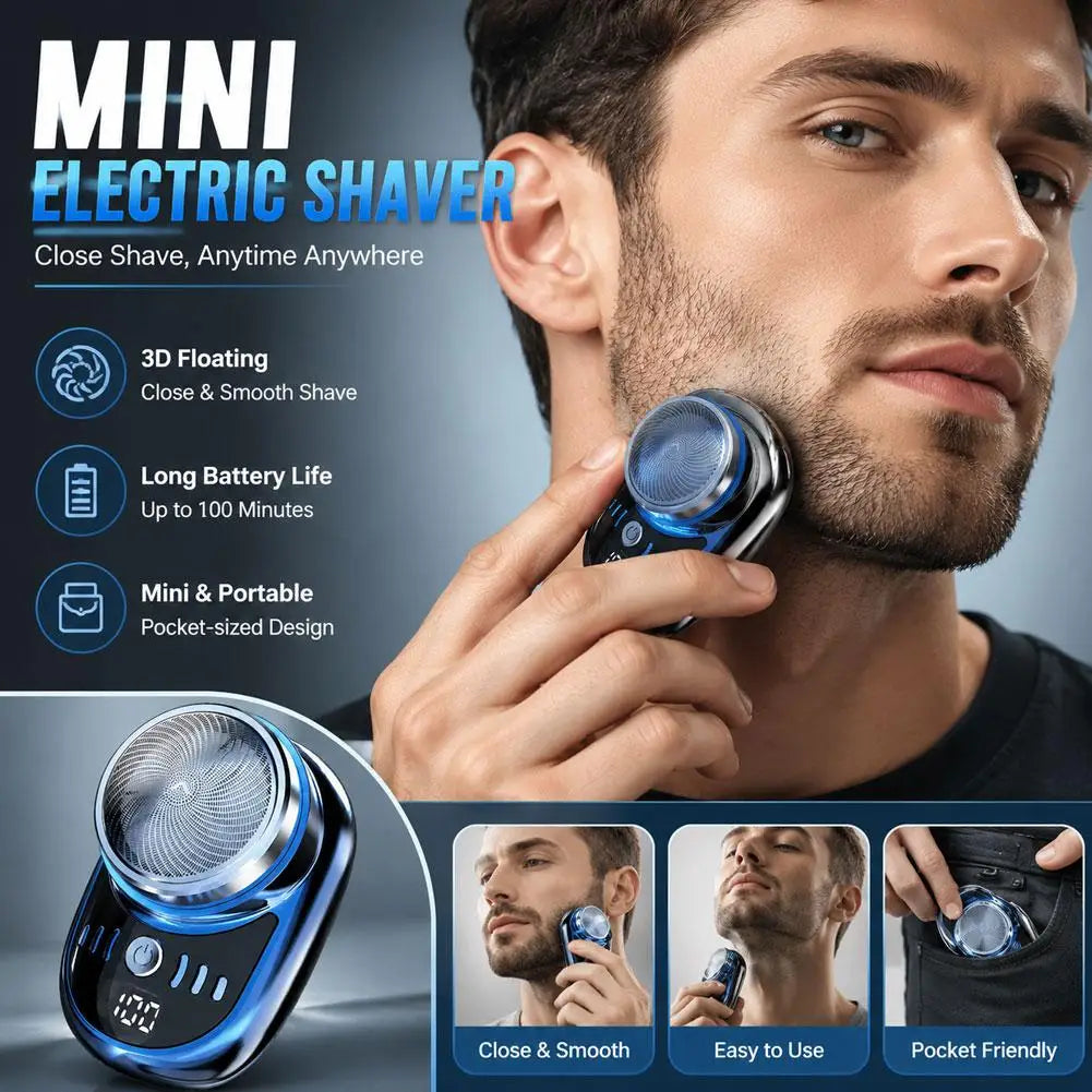 Electric Shaver Men's Shaver Washing Mini Beard Knife Compact And Portable Rechargeable Beard Trimming Tool