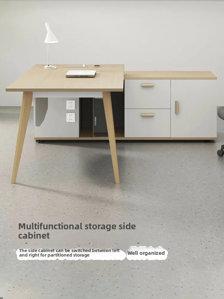 CZ Office Simple Modern Fashion General Manager Desk High-end Executive Desk Manager Office Desk and Chair Set