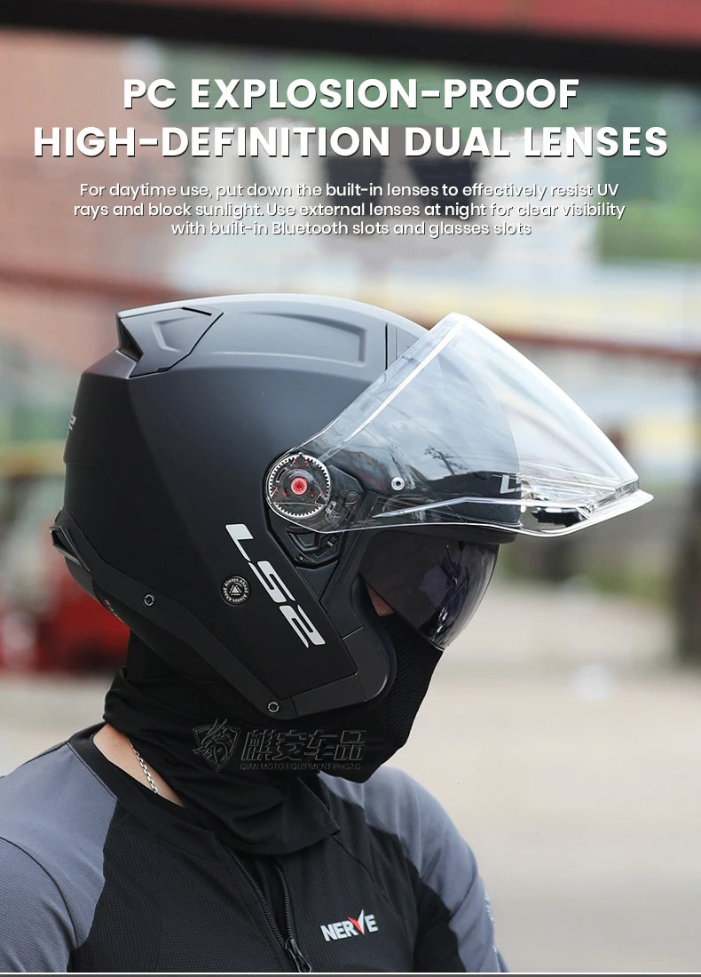 Casco Moto Retro Cara Abierta LS2 | Estilo Vintage - Jet para Scooter y Moto