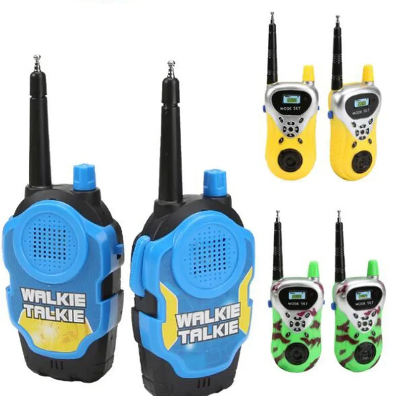 2Pcs/Set Walkie Talkies 50M Mini 2Ch Radio Phone for Kids Portable Handheld Children Outdoor Interphone Toys