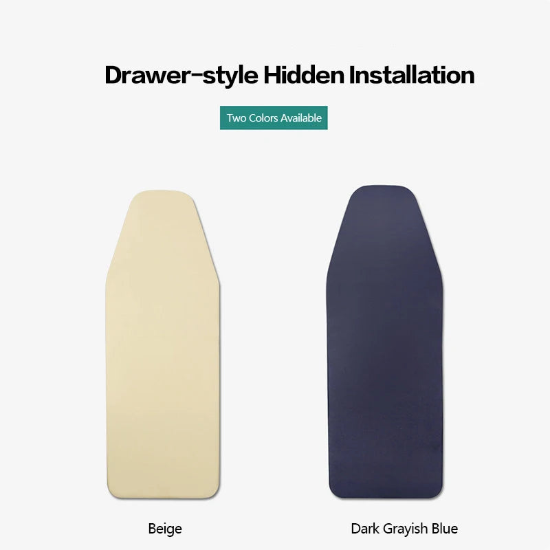 Compact Household Closet Cabinet Foldable Ironing Board Hidden Pull Out Buffer Damping Rotating Iron Stand With Top Mounted