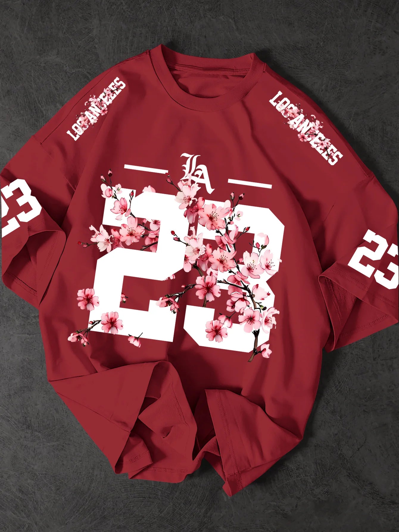 Remera Hombre Talle Grande - Estampado Flor de Cerezo 3D