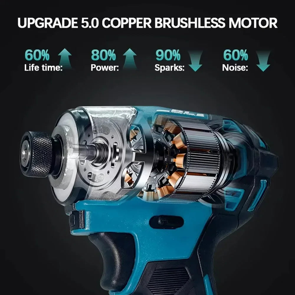 Atornillador Impacto Makita DTD173 180Nm | Brushless Inalámbrico - Madera y Pernos