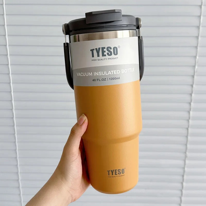 TYESO Large Capacity Stainless Steel Thermo Bottle Car Coffee Cup Keep Cold and Heat Thermal Mug Sport Water Bottle Vacuum Flask
