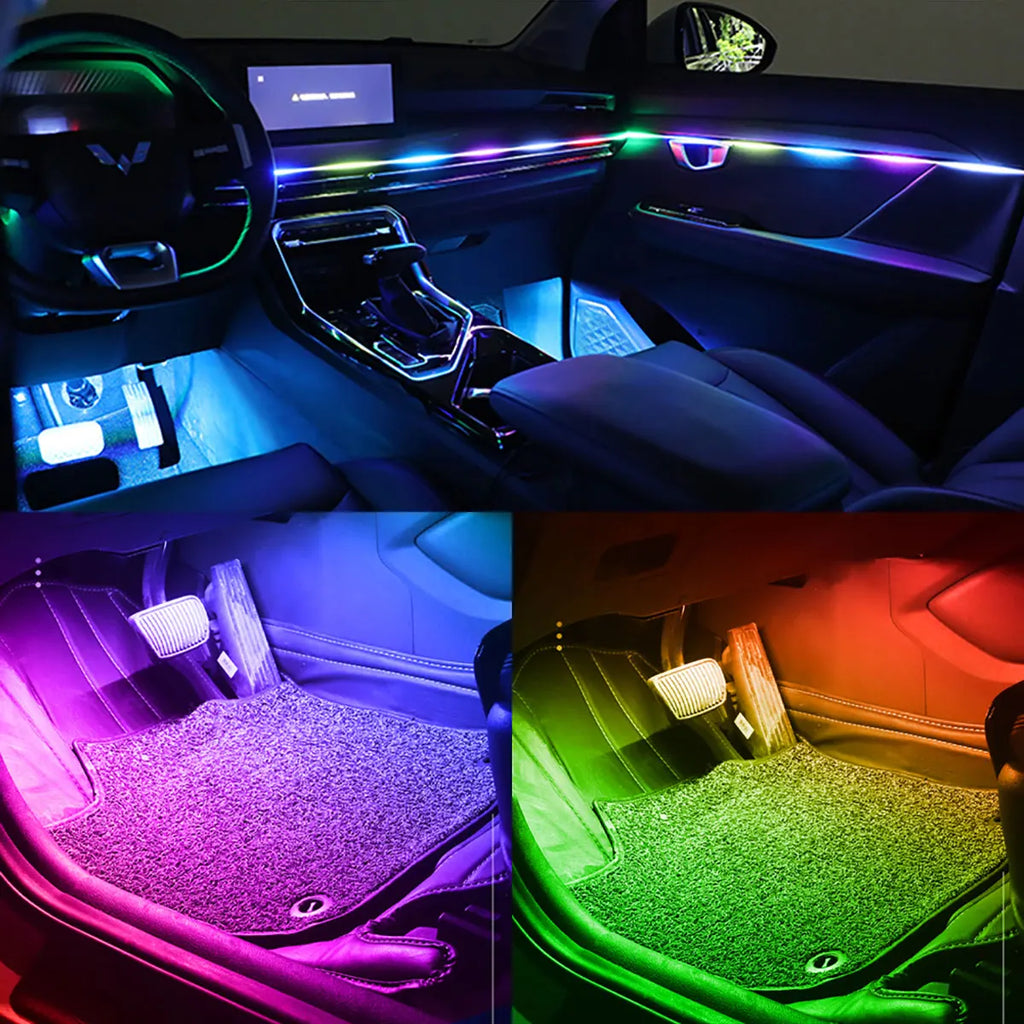 Ambient Lighting Accessories Car Ambient Lights LED Skylight Symphony RGB Interior Acrylic Strips Decoration USB APP Control