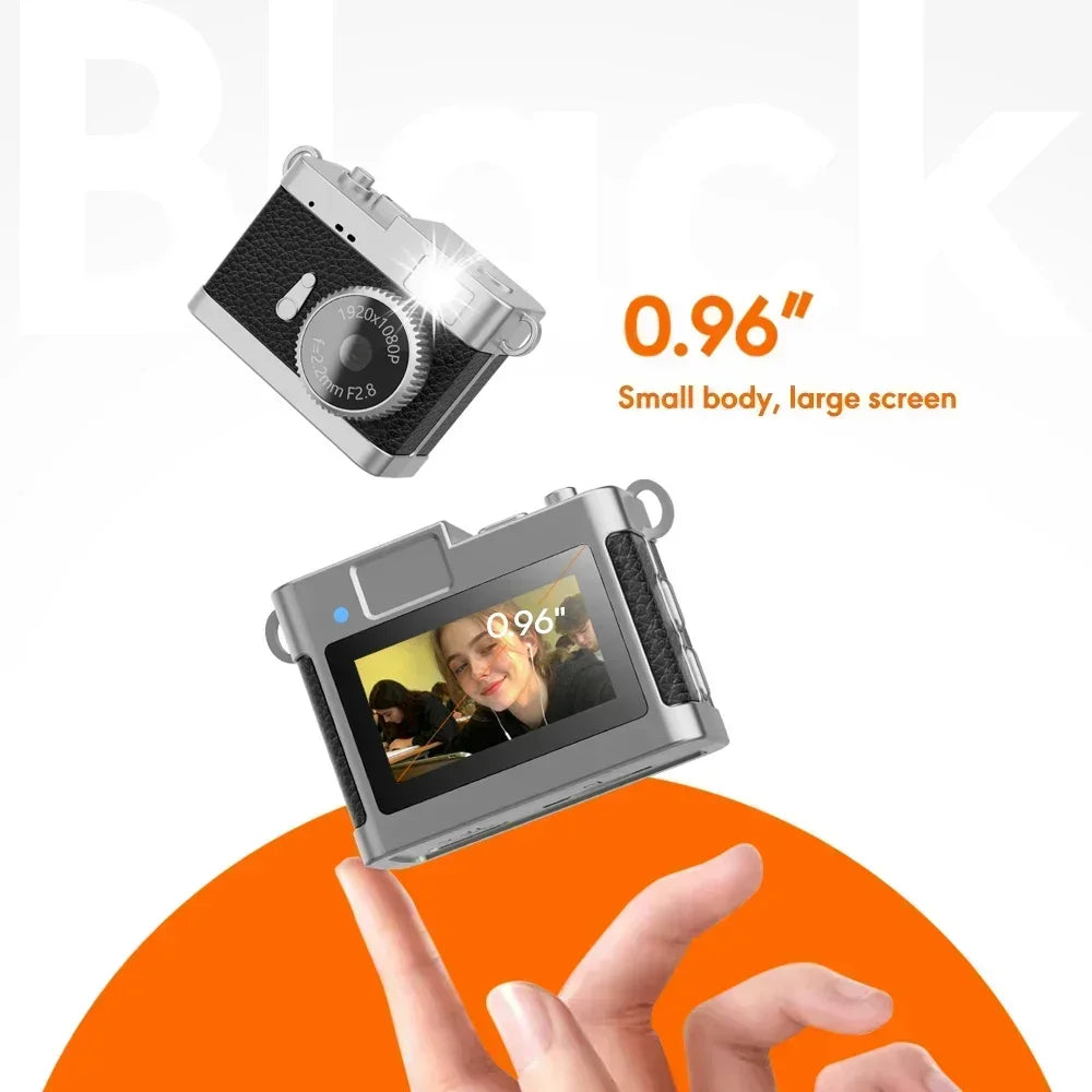 S142 Retro Digital Camera 720P Video Recorder LED Fill Light 0.96 Inch IPS Screen Portable Mini Digital Camera