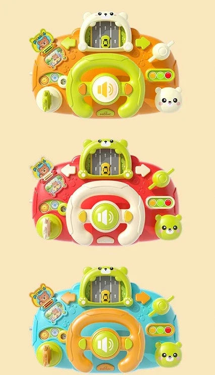 Children Early Education Intelligence Steering Wheel Toy Childrens Simulated Realistic Driving Car Small Cart Soothing Girl Toys