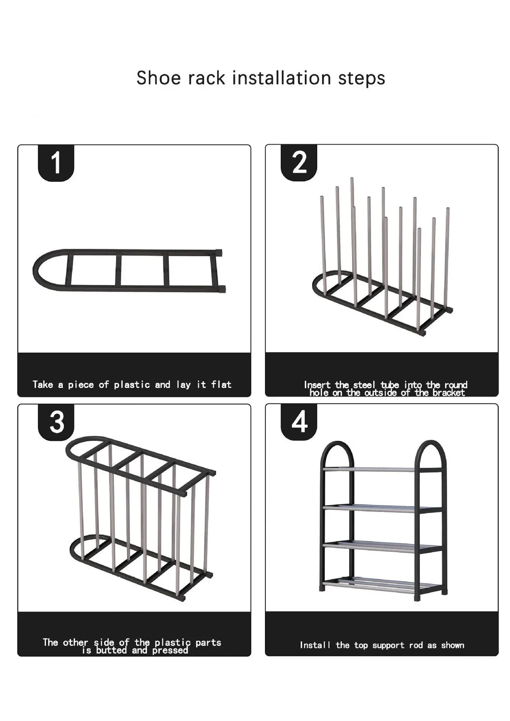 4 Floor Creative Shoe Rack Assembly Storage Cabinet Door Entryway Organizer for Shoes and Home Items
