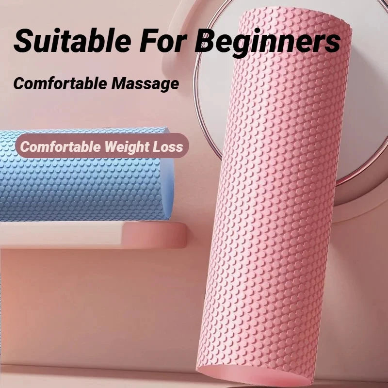 Hexagonal Yoga Roller: EVA Foam Cylinder (Diameter 9.5cm, Length 29.7cm) for Pilates and Home Workouts