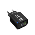 Cargador USB-C 65W Carga Rápida | Compatible iPhone, Samsung y Xiaomi