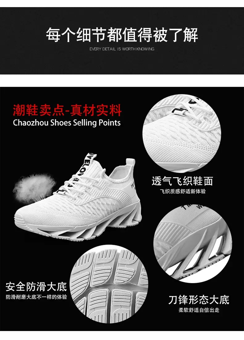 Men Shoes Fashion Mesh Breathable High-quality Sneakers Platform Soft Sole Casual Trend Versatile Running Shoes Tenis Masculino