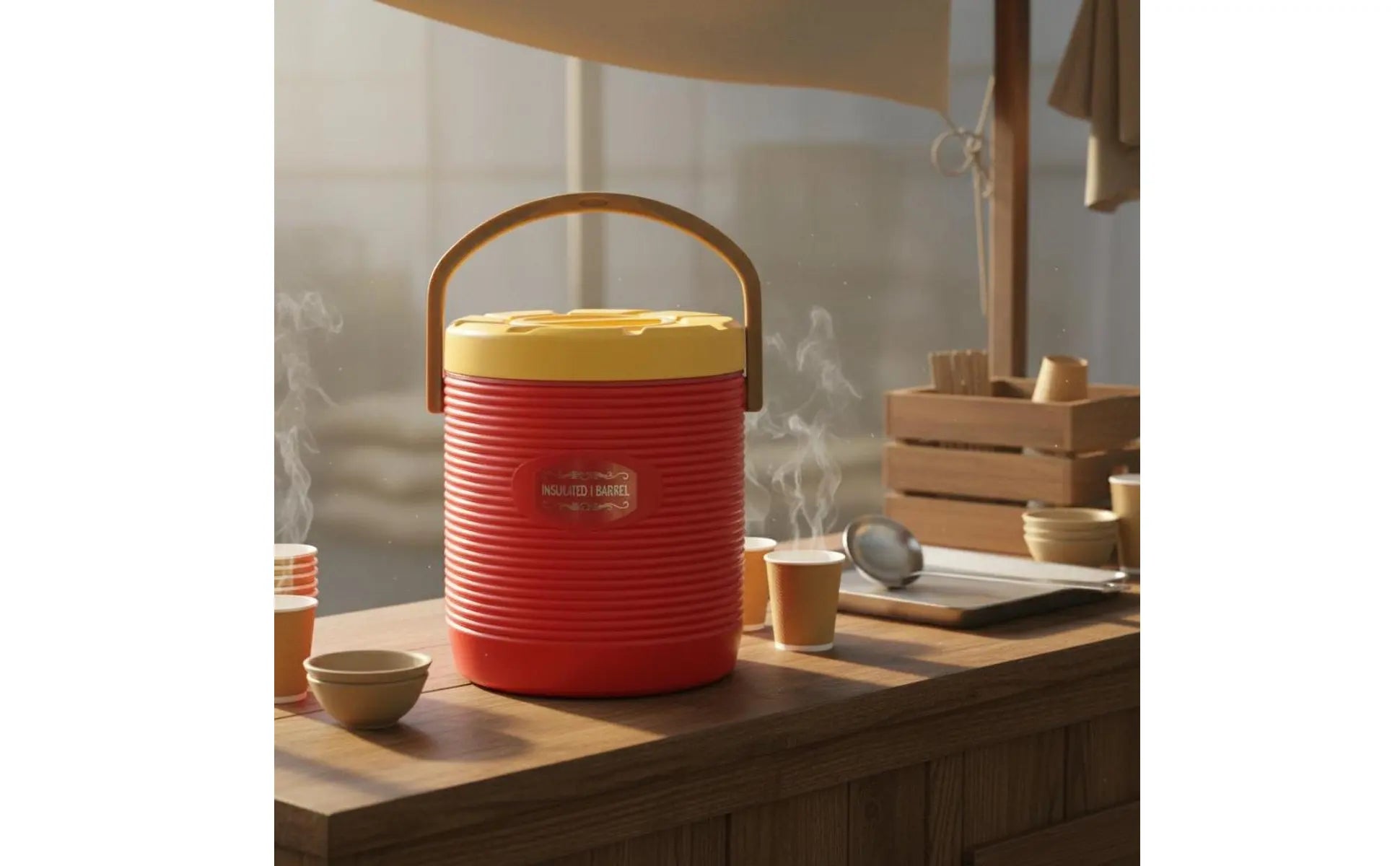 Stainless Steel Insulated Container Long-Lasting & Sturdy Large Capacity Thermal Jug Insulated Beverage Dispenser Leak-Resistant