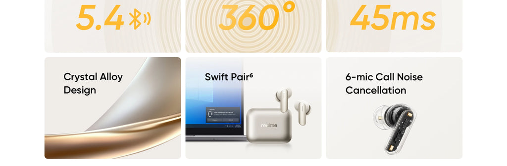 Global Version realme Buds Air 8 55dB Ultra Depth Noise Cancellation True Wireless Earphone Bluetooth 5.4 Earbuds LHDC 5.0 IP55