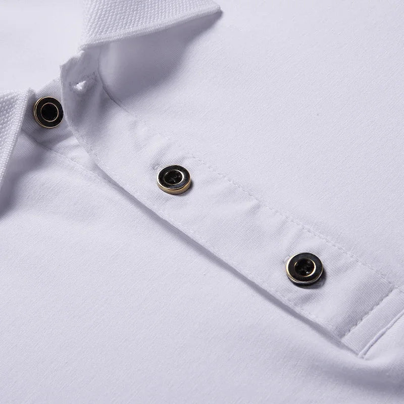 Large Size Men's Polo Shirt Cotton 2024 Summer 6xl Husband Business Collar White Black Short Sleeve Plus 8xl 7xl Tops Shirt Male