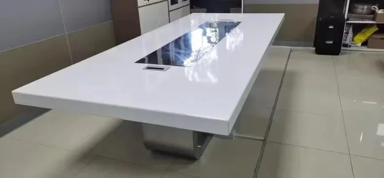 Premium Office conference  modern training reception desk, conference room, large table and chair set
