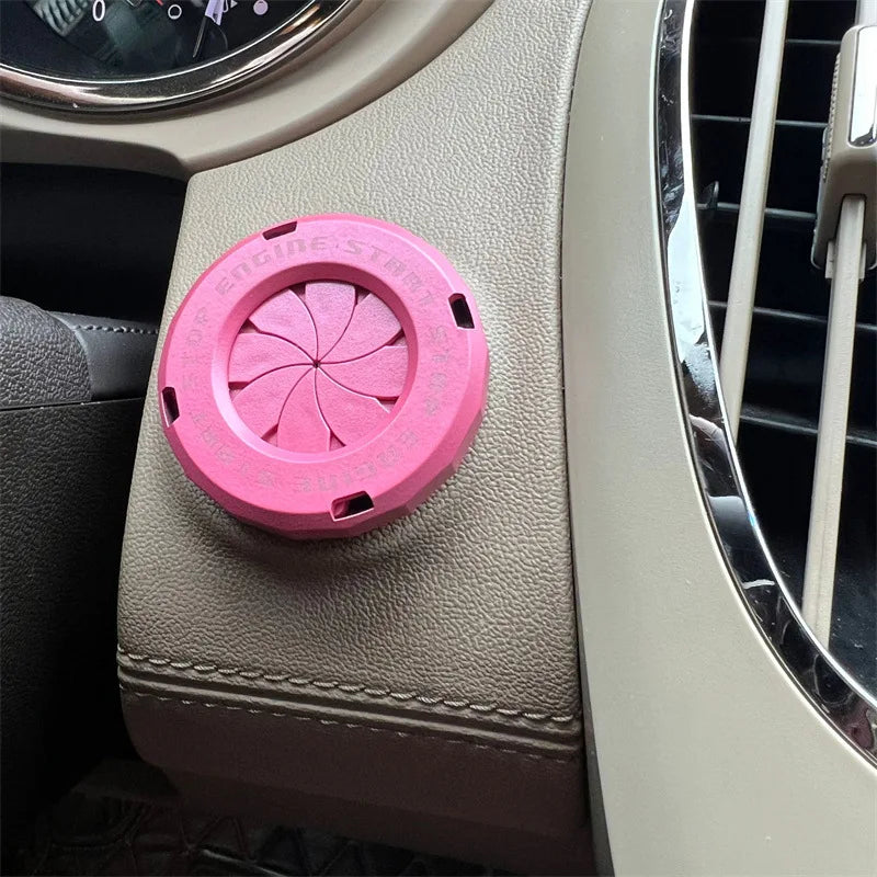 Ignition Device Decor Motorcycle Key Cover Car Interior Sticker Decorative Rotary Push To Start Button Cover for Motorcycle Lock