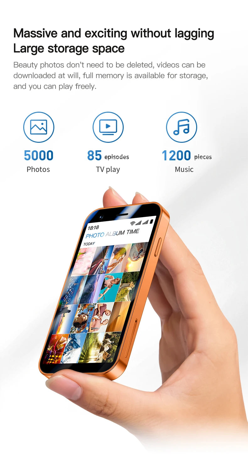 ONEMYTH A17 Mini 3.0 'Android Smartphone 2GB+16GB 3G Unlocked Phone Google Play Store Dual SIM Card Pocket Backup Small Phone