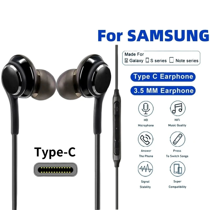 Auriculares USB-C In-Ear HiFi - Compatible Samsung Galaxy