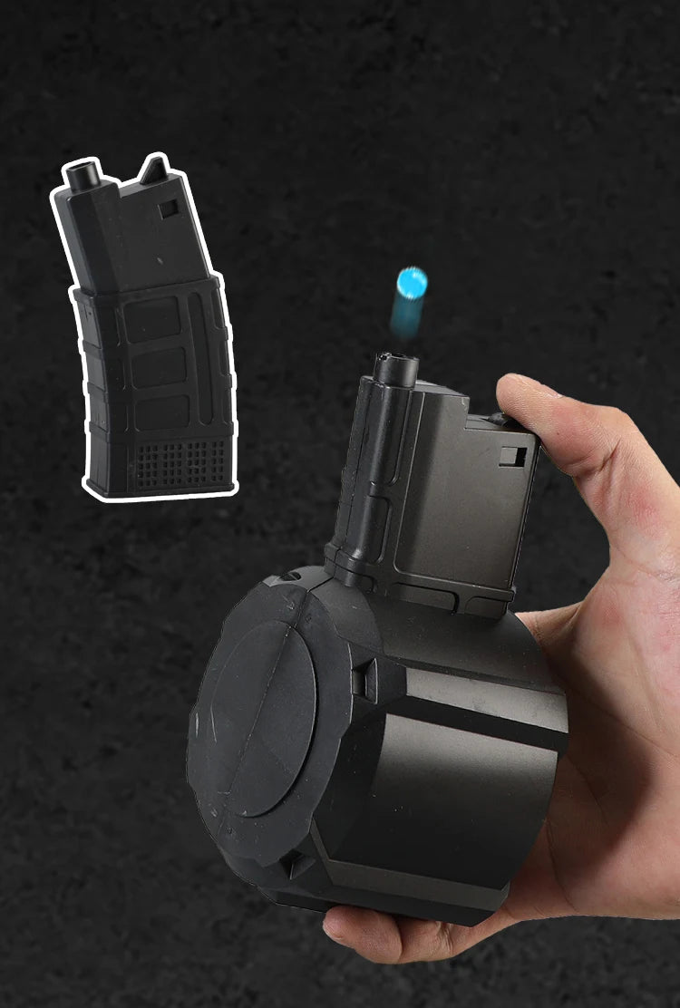 Electric Automatic Gel Bullet Assault Rifle Toy Gun Launcher for Children, Manual and Automatic Operation, Electric M416