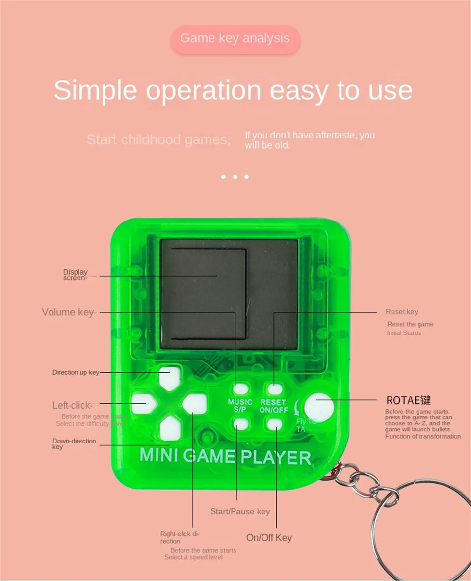 GAMINJA Retro Mini Handheld Game Players Classic Electronic Games Hand Held Console Game Child Puzzle Gaming Console Toys Gift